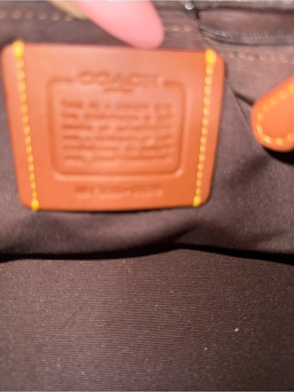 Coach Rowan Brown Suede Satchel with Dark Brown Leather Trim charms not included